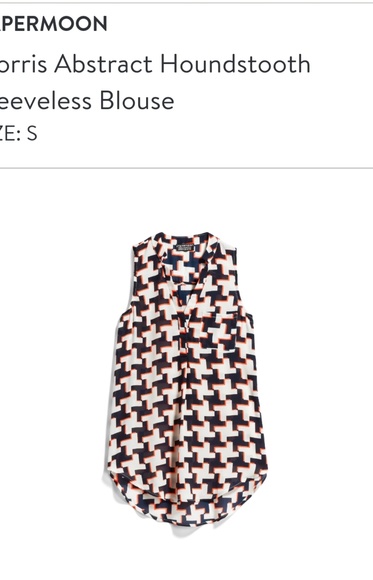 Papermoon Tops - Papermoon Houndstooth Sleeveless Blouse